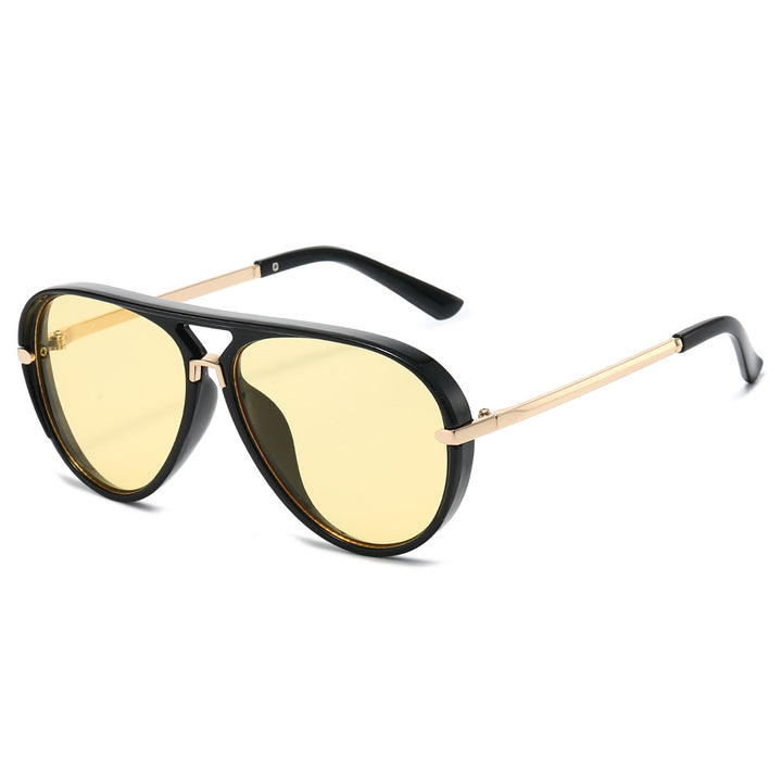 Elegante Aviator-Sonnenbrille mit goldenen Akzenten Karnz