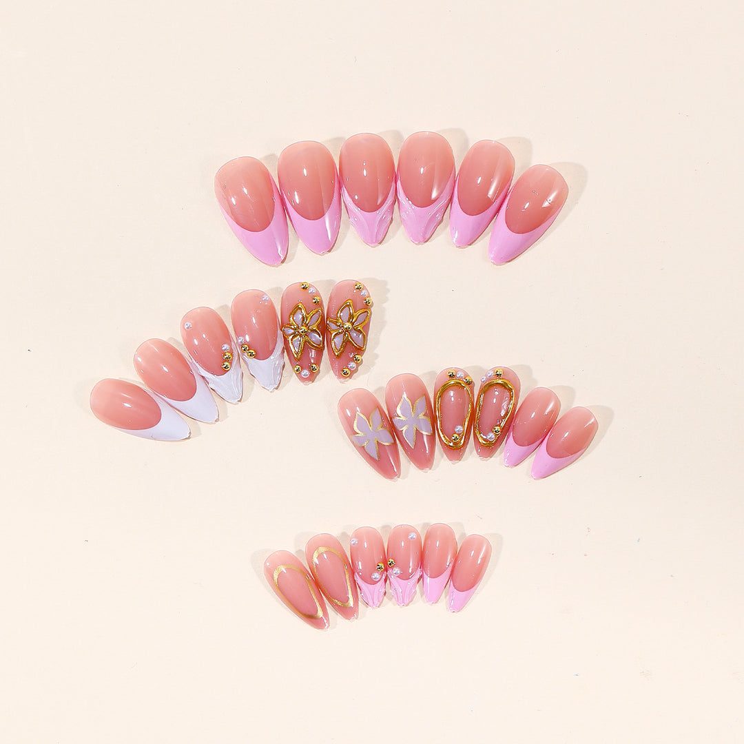 Luxus 3D Blumen Nagelkunst Verlängerungen Karnz