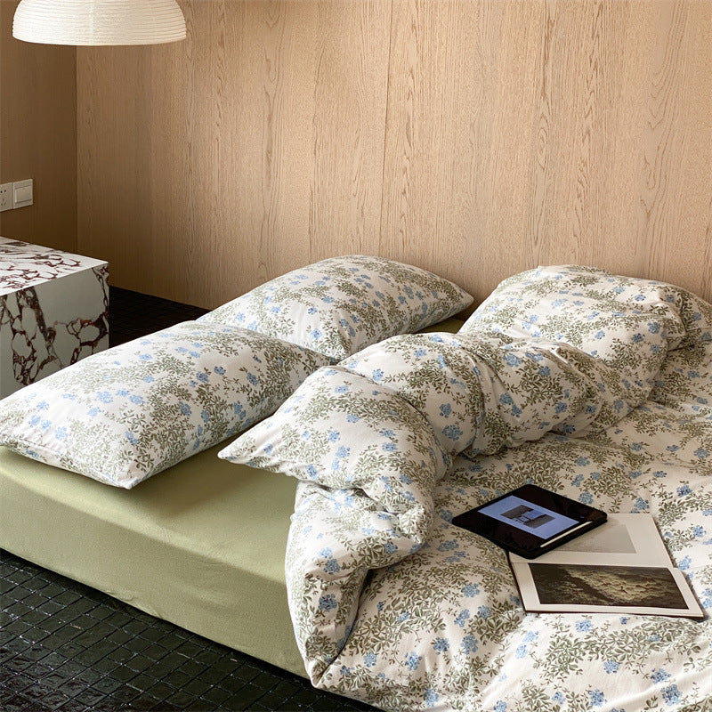 Bettwäsche-Set aus Baumwolle mit zartem botanischem Print