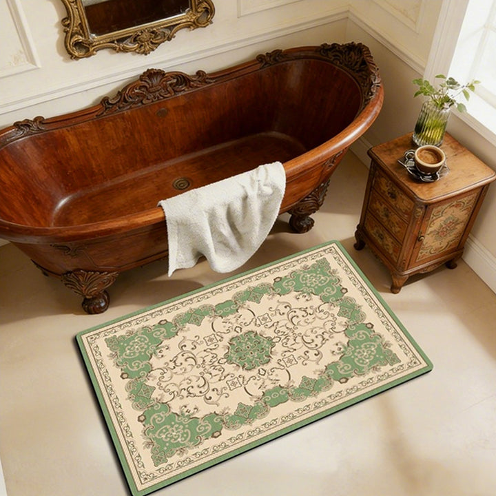 Elegante Vintage Blumen Badematte Karnz 1788245864