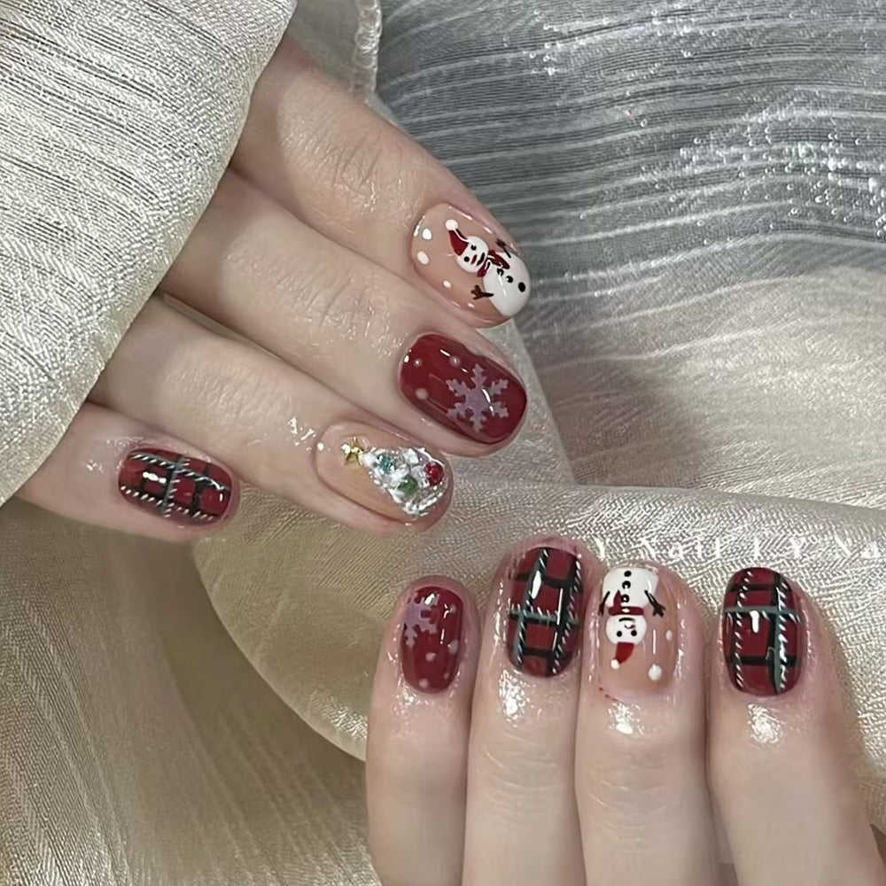 Festliche Feiertags-Acryl-Nagelkunst Karnz