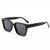 Damen modische quadratische Sonnenbrille mit transparentem Kunststoffrahmen und polarisierten Gläsern Karnz