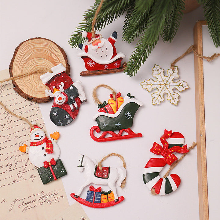 Dekorativer Weihnachtsstrumpf mit Rentiermotiv Karnz