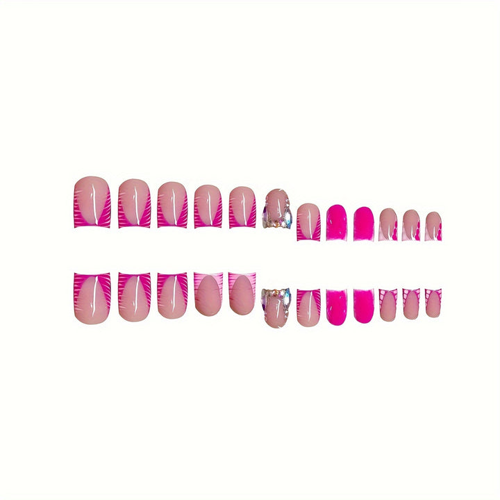 Künstlerisches Press-On Nagelset Karnz