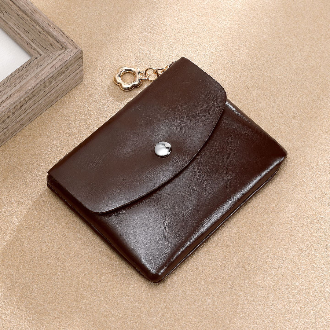 Premium Leder Snap Brieftasche