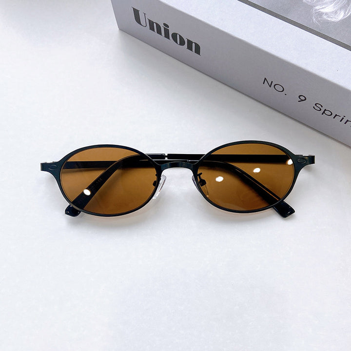 Modische Runde Sonnenbrille mit Elegantem Goldenen Rahmen Karnz