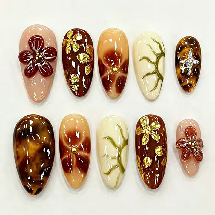 Künstlerisches Press-On-Nagelset
