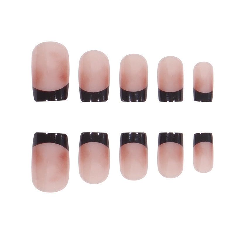 Elegante Ombre Französische Tipp Press-On Nägel Karnz