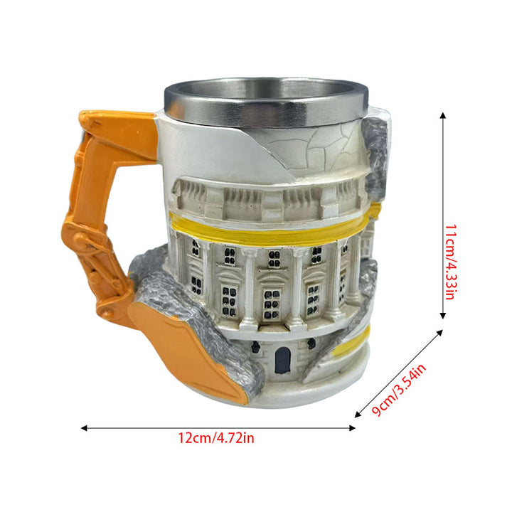 Kreativer Bauarbeiter Becher Karnz