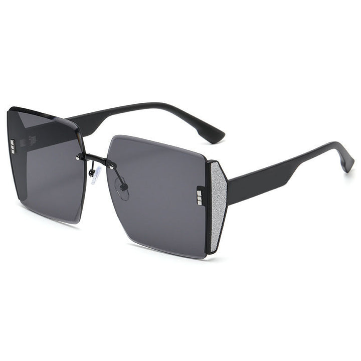 Damen oversized quadratische Sonnenbrille mit uv-schutz Karnz