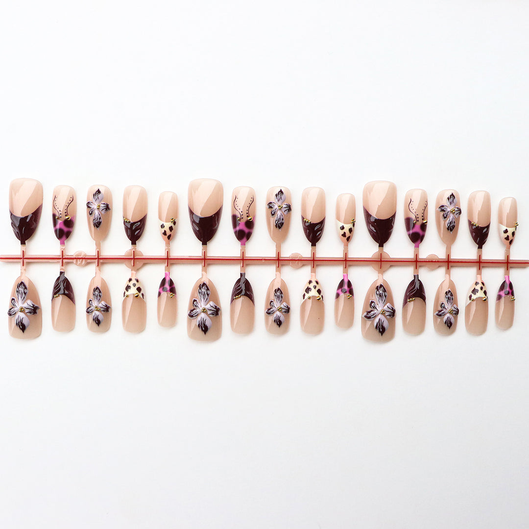 Modischer Press-On Nagelset