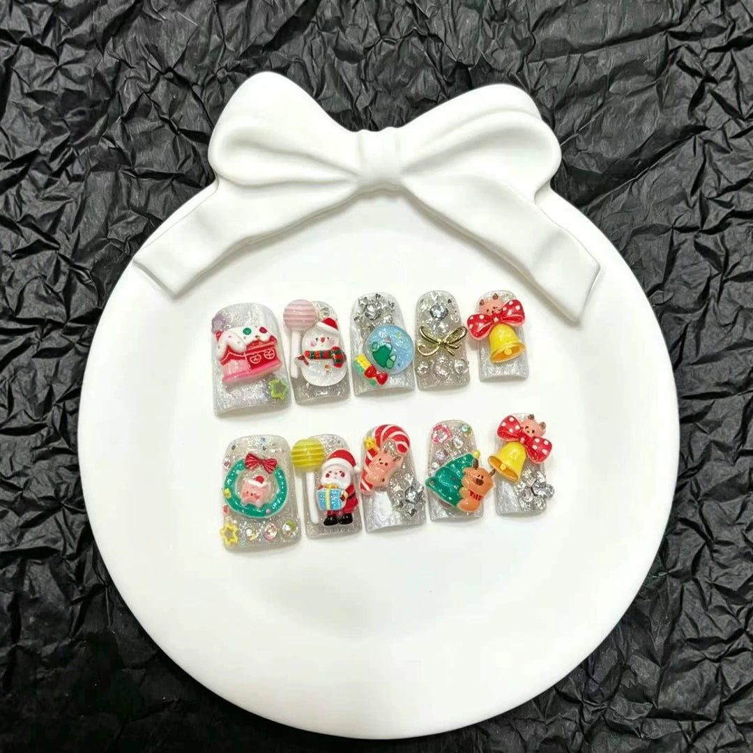 Dekoratives, saisonales Press-On Nagelkunst-Set