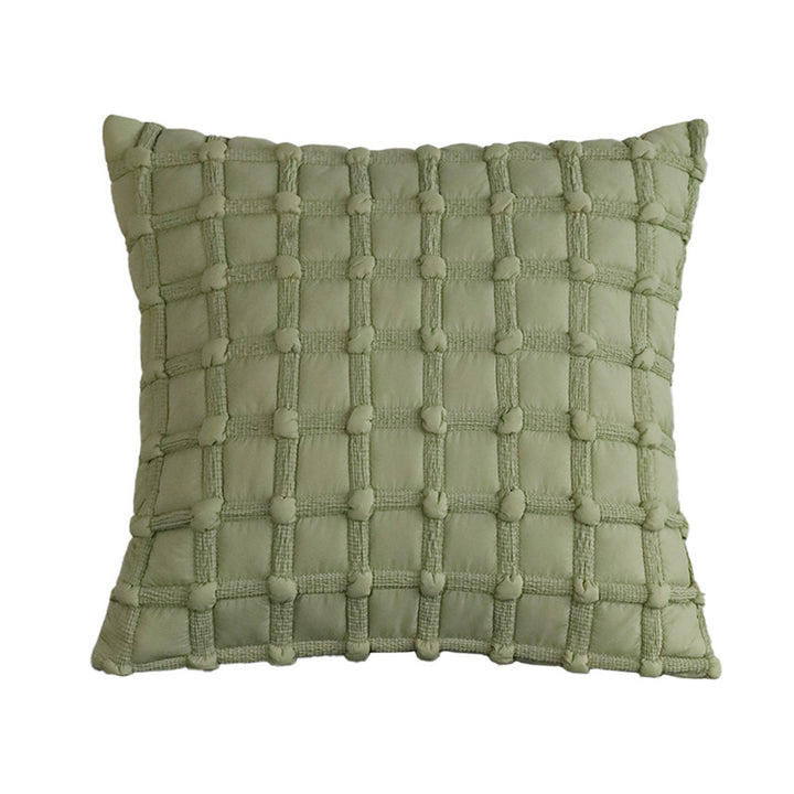 Quadratischer dekorativer Kissenbezug im Toile‑Motiv mit Jacquard‑Webstruktur und Paspelrand Karnz
