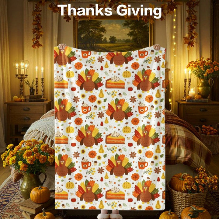 Thanksgiving-Themen Kuscheldecke