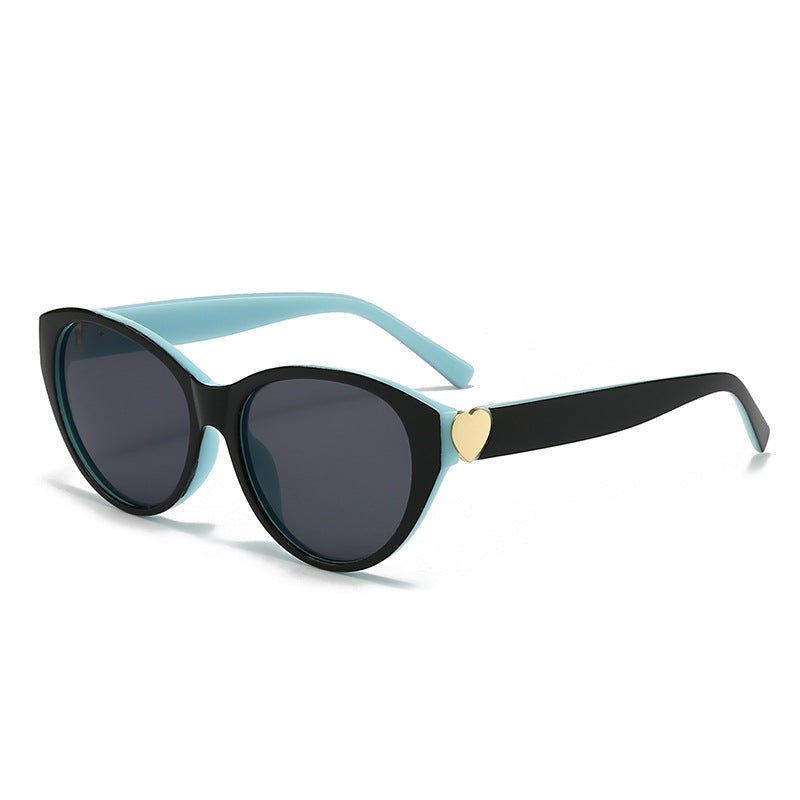 Damen Cat-Eye Sonnenbrille mit Herzmotiv Karnz