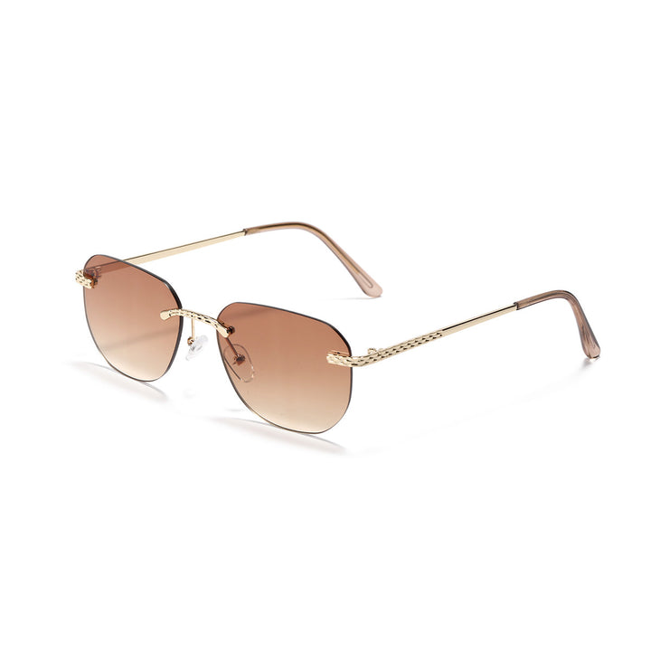 Damen lässige Oversized-Sonnenbrille mit elegantem Metallrahmen Karnz
