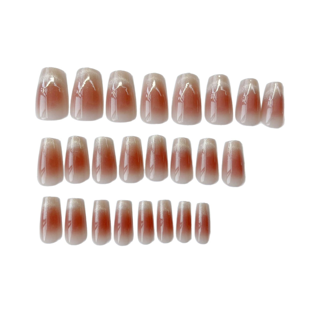 Eleganter French Tip Press-On Nagelset