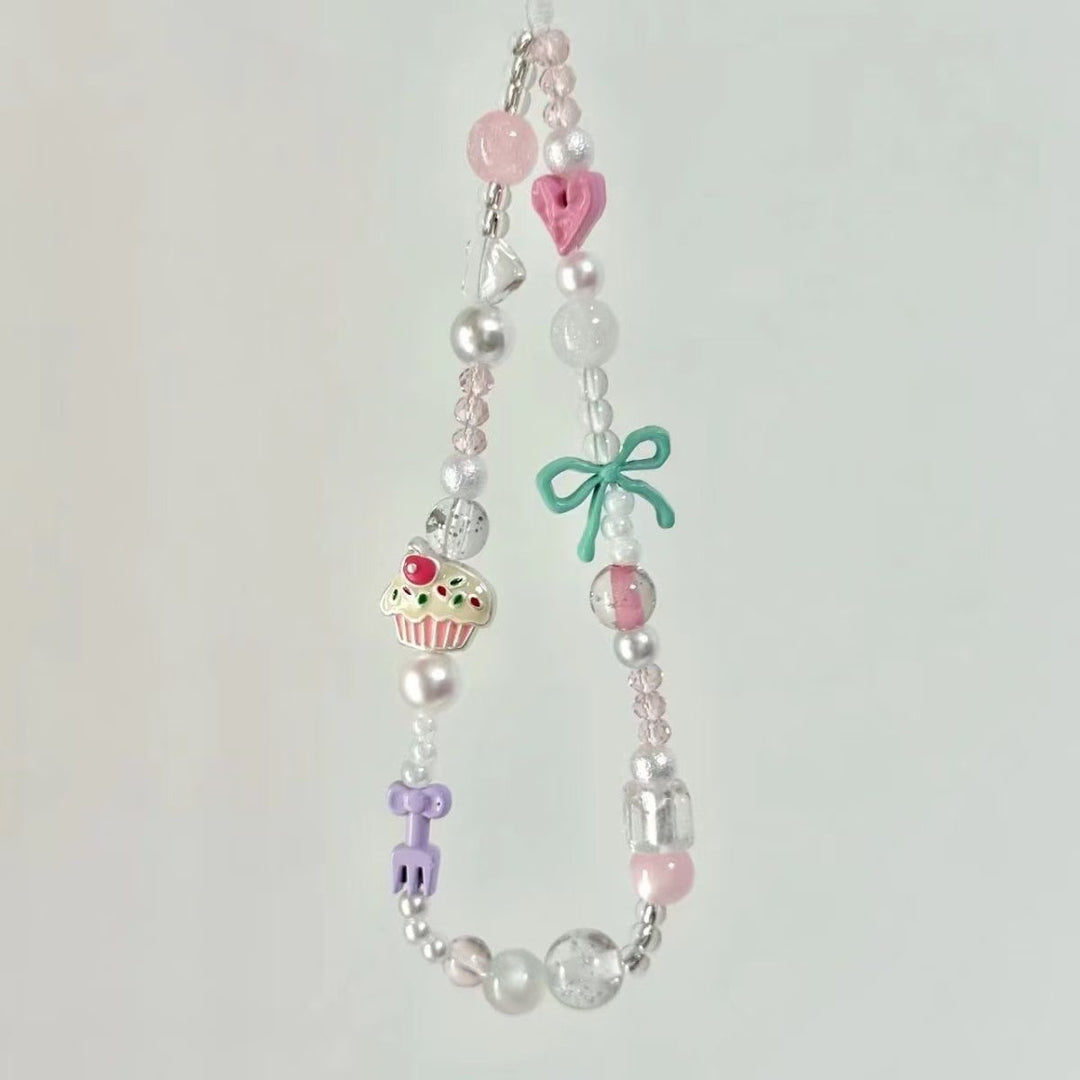 Verspielter Perlen Smartphone Charm Halter Karnz