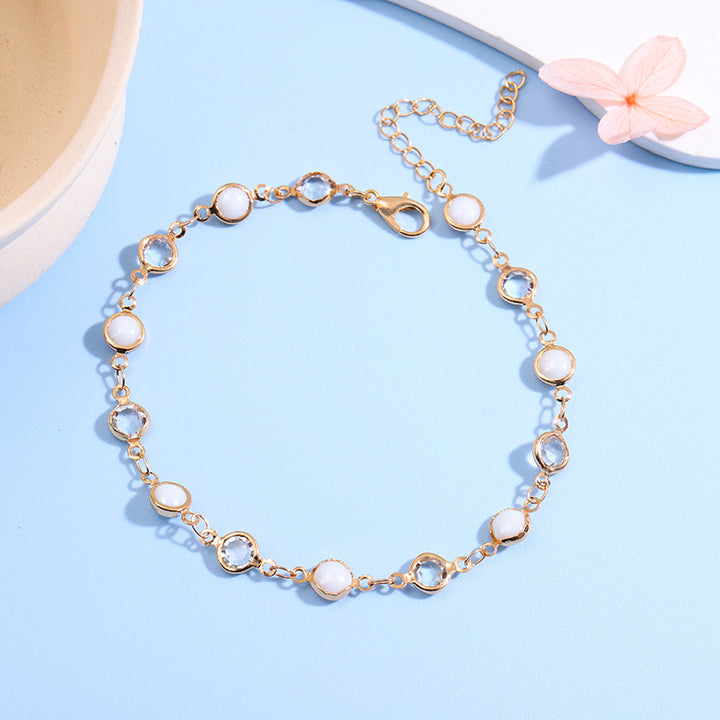 Dekorative Edelstein Fußkette Karnz