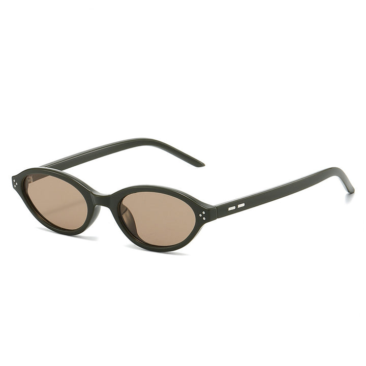 Retro-inspirierte ovale Rahmen-Sonnenbrille Karnz 1787812534