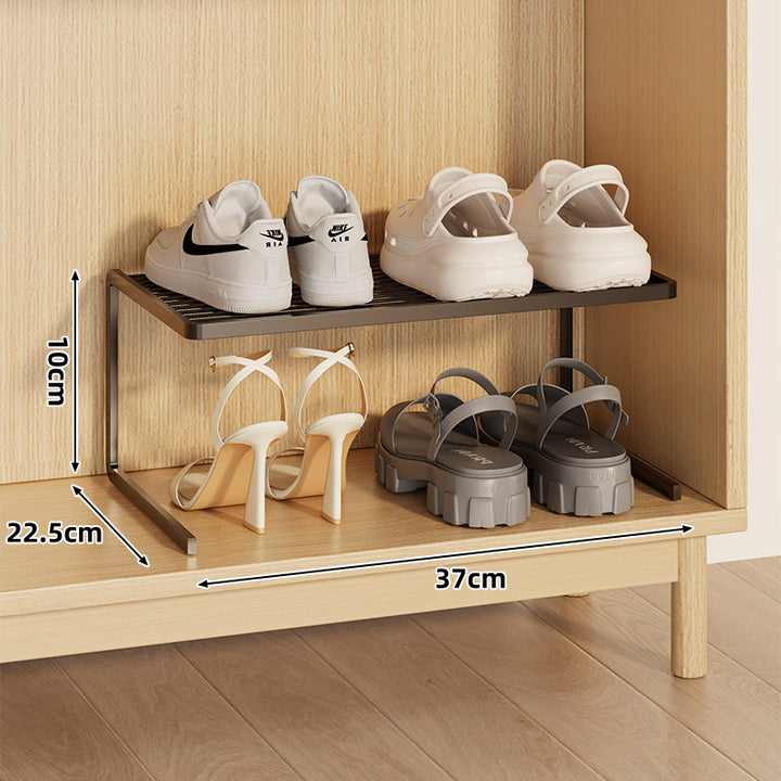 Kompakte Doppel-Schicht Verstellbare Schuhregal Erhöher für Schrank und Kleiderschrank