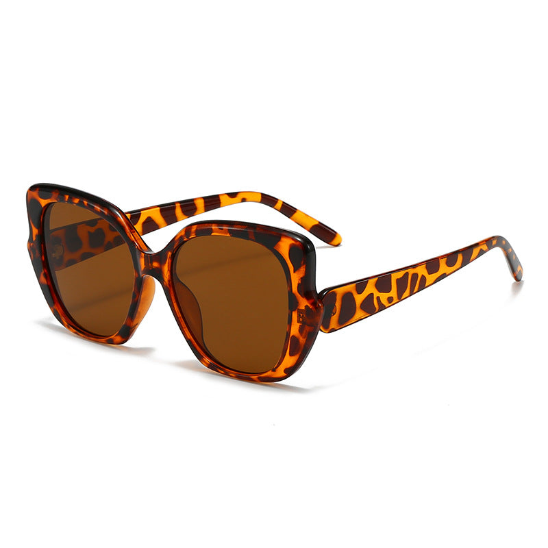 Damen oversized modische Sonnenbrille mit geschwungenem Rahmen Karnz