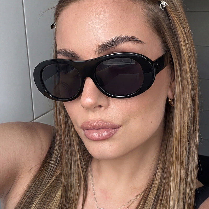 Damen modische Oversized-Sonnenbrille mit elegantem Schildkrötenmuster Karnz