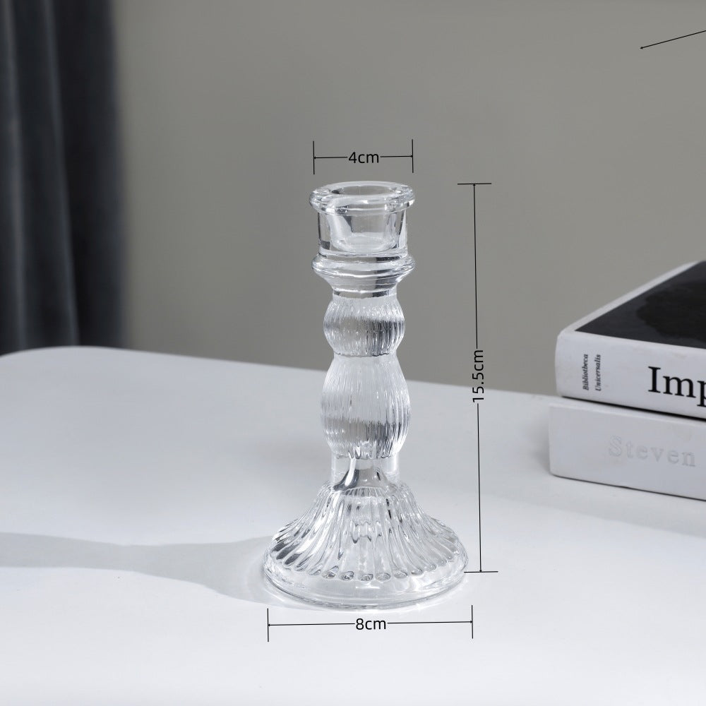 Hochgepresster Glas-Dekor-Kerzenständer Karnz