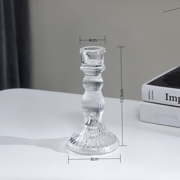Hochgepresster Glas-Dekor-Kerzenständer Karnz