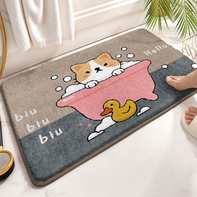 Süßer Hase-Themen Plüsch Badezimmer Teppich