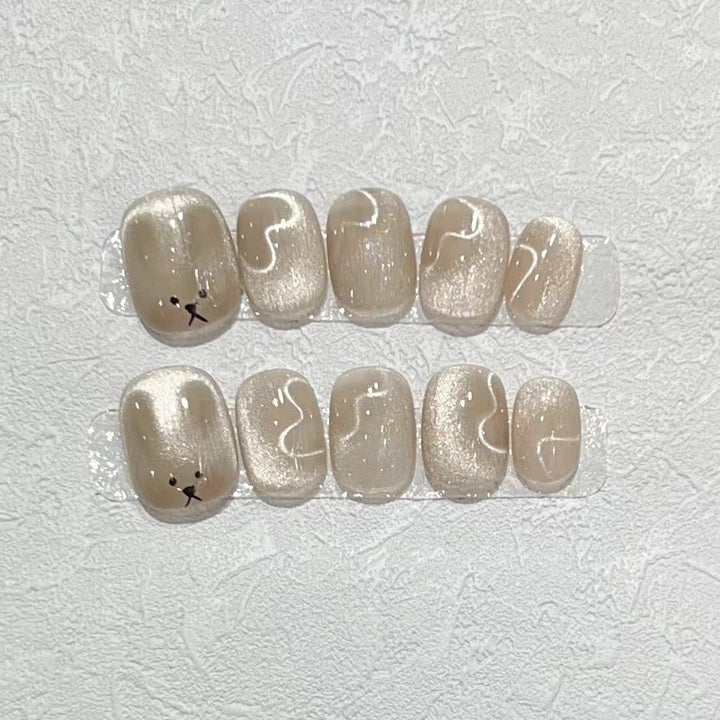 Verspieltes tierisches Druck-Nagelset Karnz