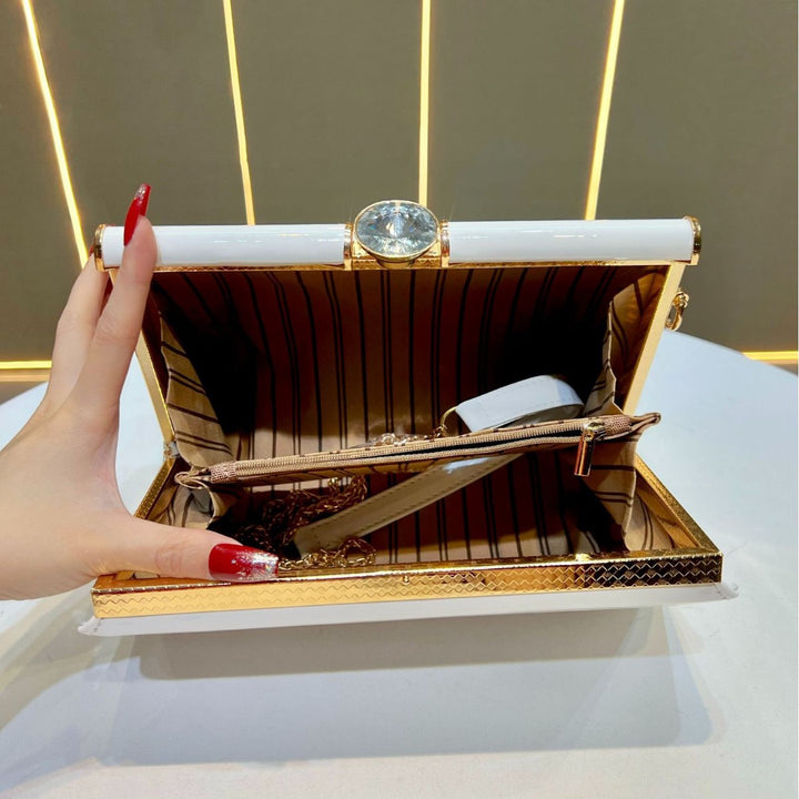Elegante Patentleder Abend Clutch