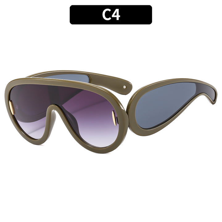 Futuristische Dual-Objektiv Shield Sonnenbrille