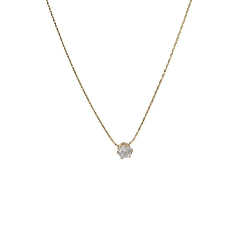Elegante Kristallanhänger Halskette Karnz