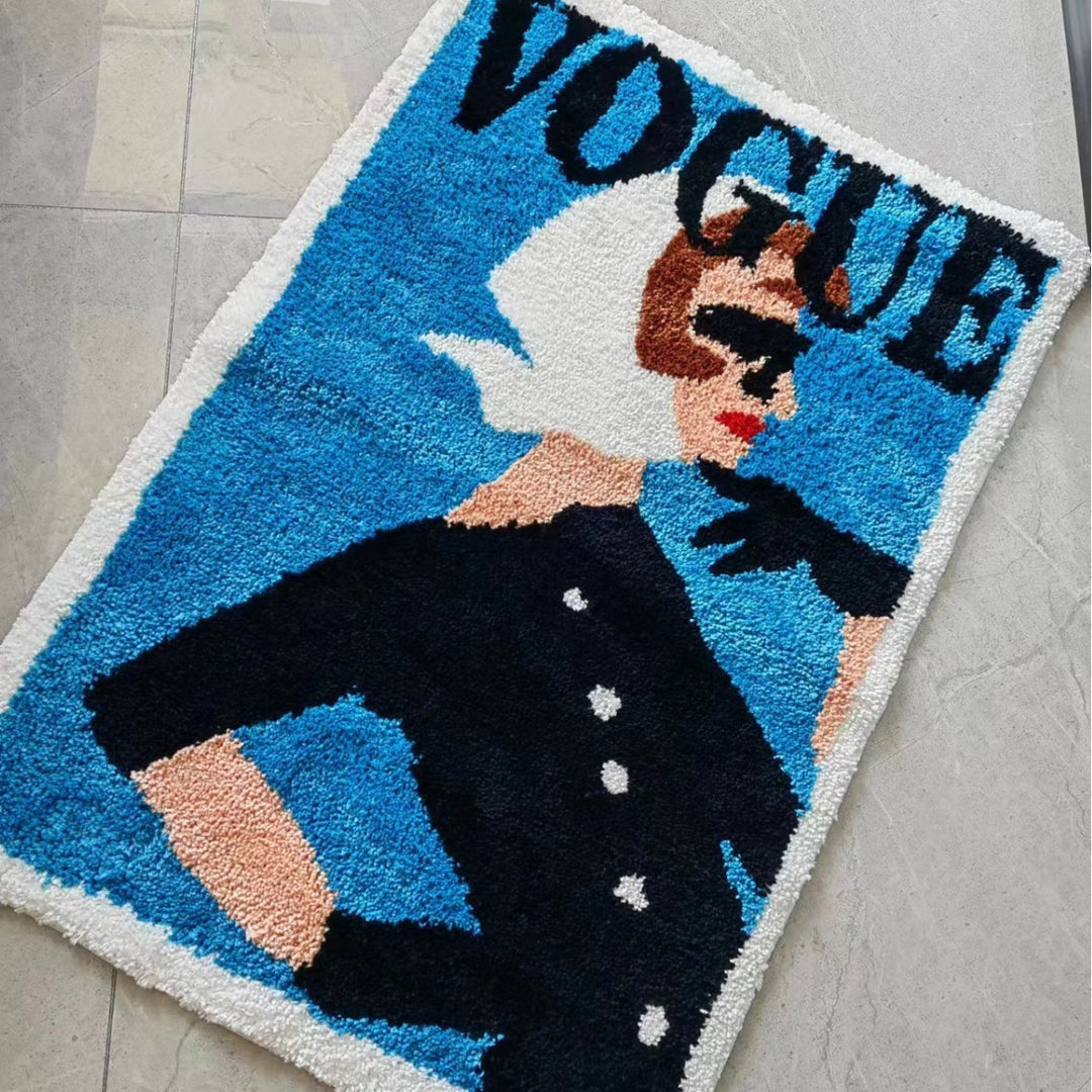 Vogue-inspiriert Künstlerischer Plüsch-Teppich