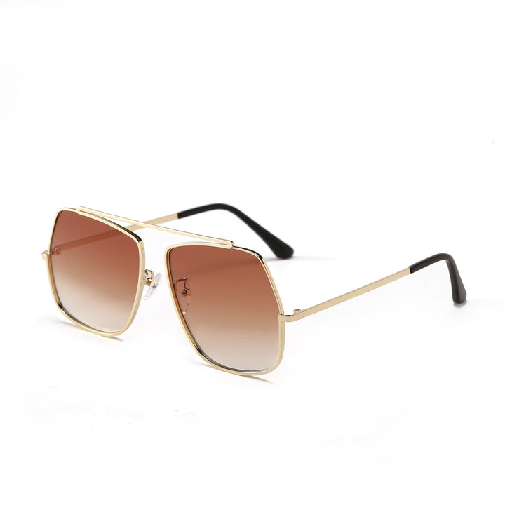 Damen polygonale Sonnenbrille mit elegantem, hochmodernem Rahmen Karnz