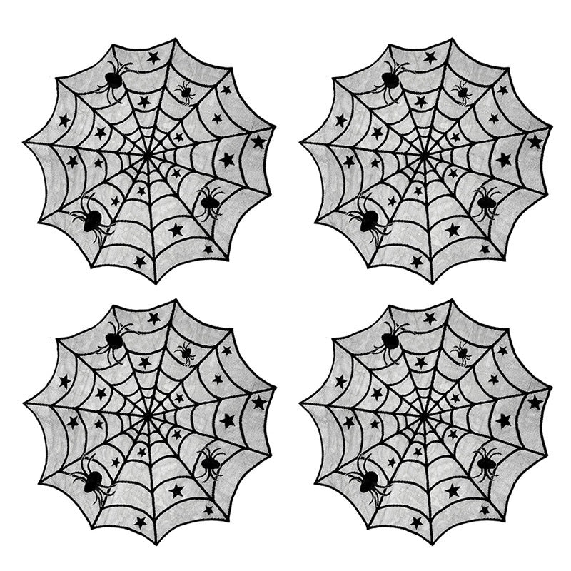 Dekorative Spinnennetz Tischdecke