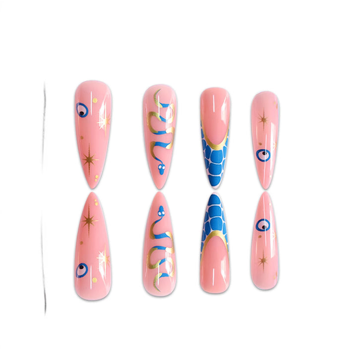 Fantasy-Themen Stiletto Press-On Nail Art Karnz
