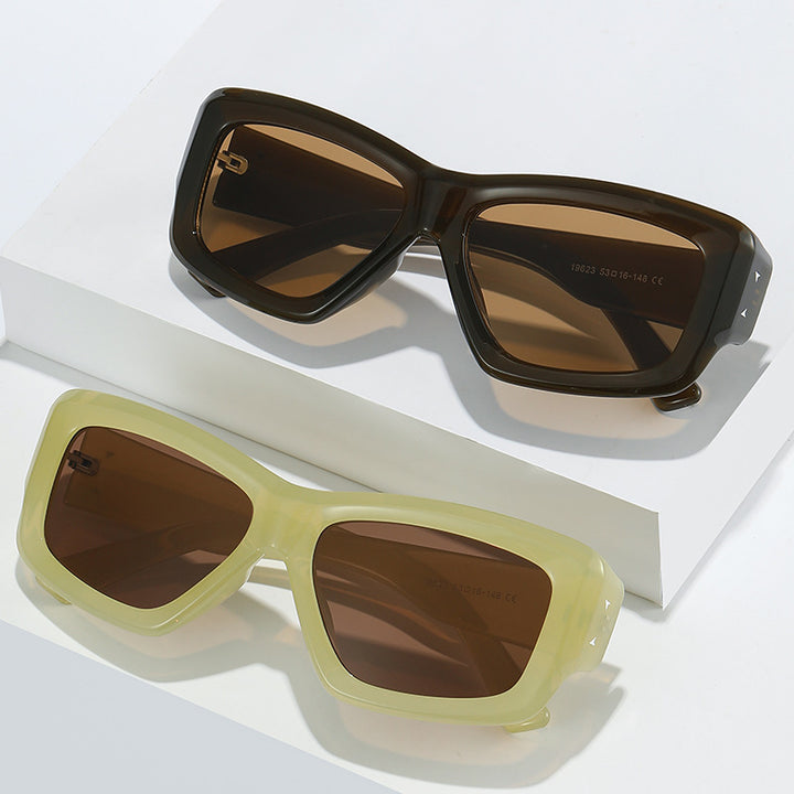 Modische Übergroße Winkelform Sonnenbrille Karnz