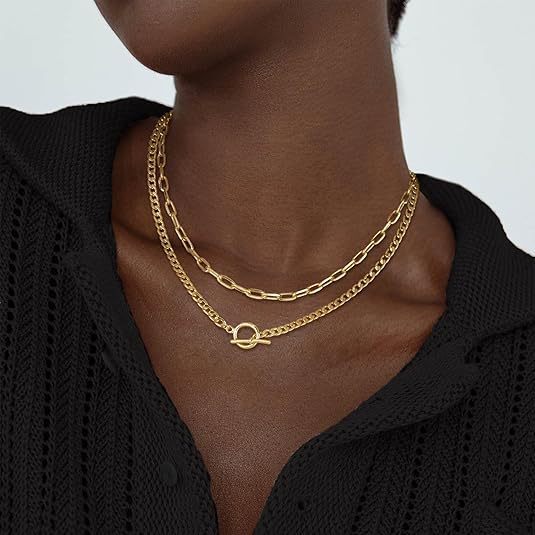 Elegante Silber Kettenhalskette Karnz