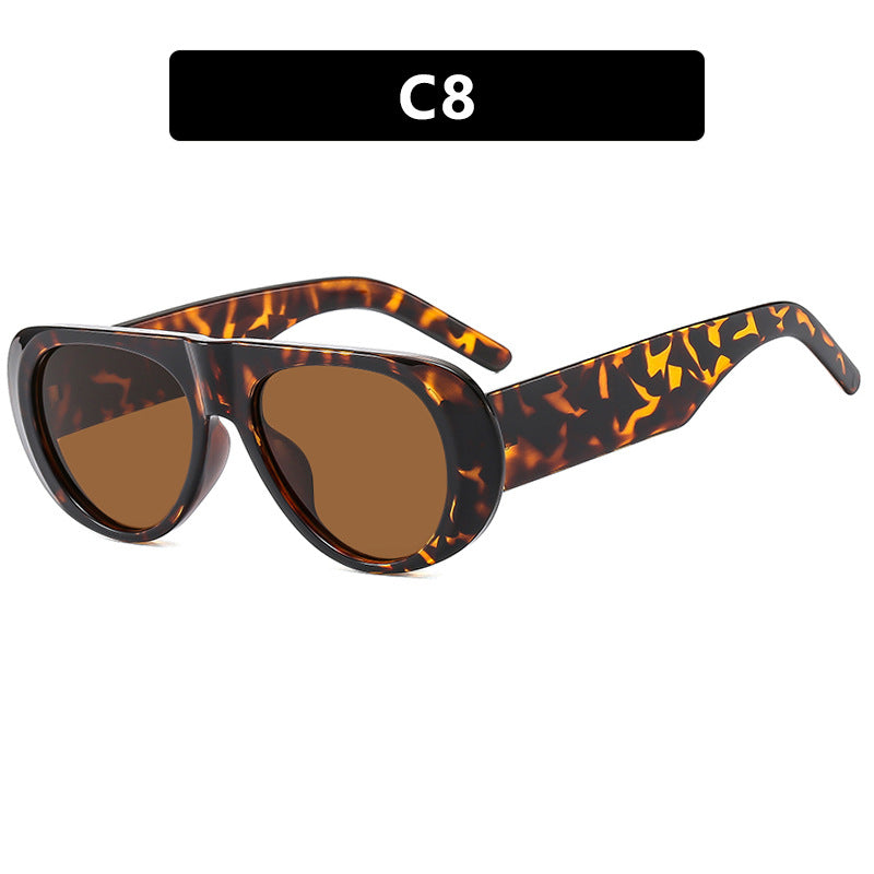 Damen modische Sonnenbrille mit futuristischem Design und polarisierten Gläsern Karnz
