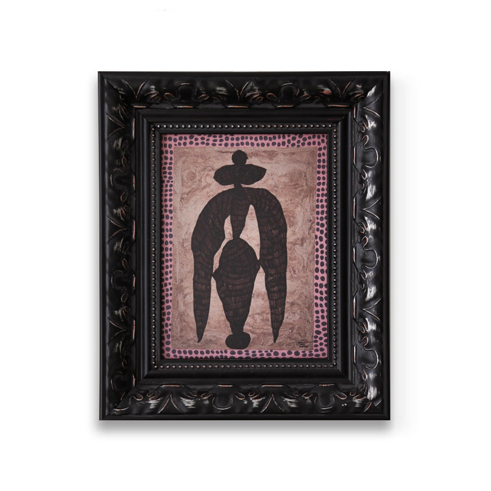 Gerahmter Kunstdruck mit abstraktem Silhouetten-Design