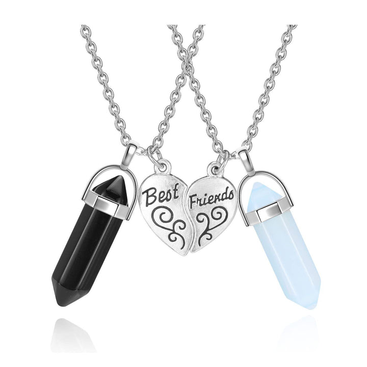Beste Freunde Kristall Anhänger Necklace Karnz