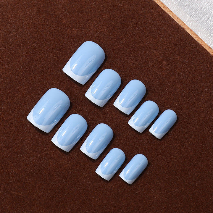 Premium French Tip Press-On Nail Set Karnz