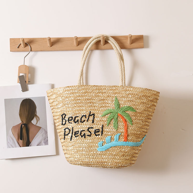 Damen Handgefertigte Strandtasche mit verspieltem Motiv und robusten Tragegriffen Karnz