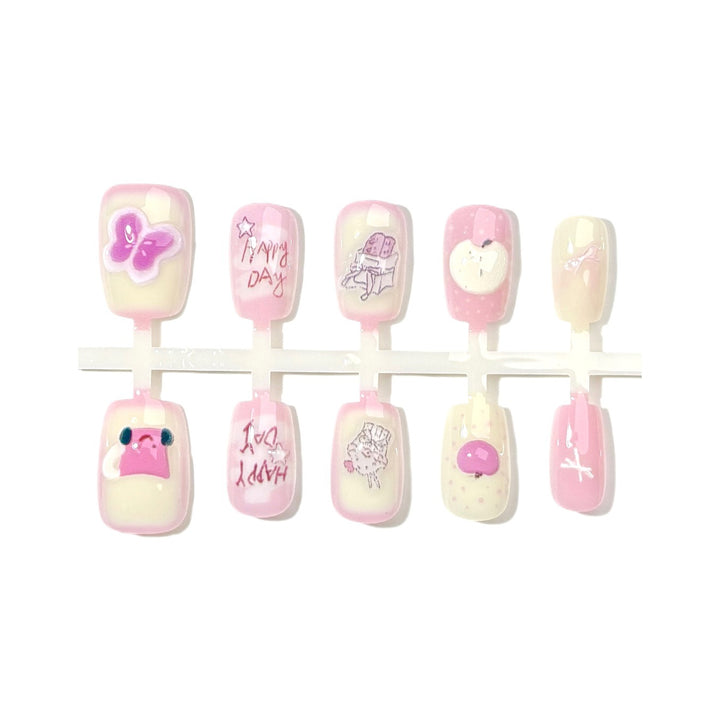 Kreatives handwerkliches Press-On Nagelset