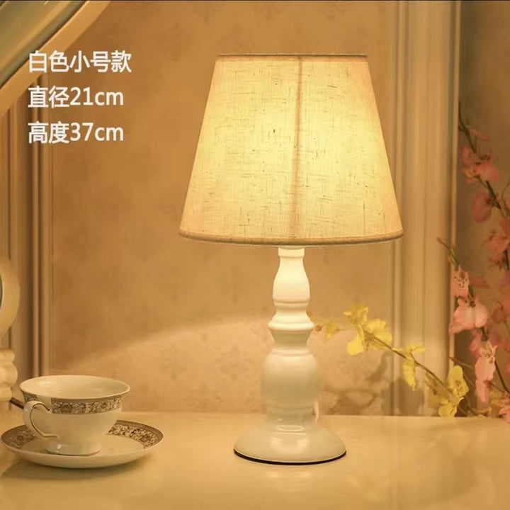 Klassische Leinen Schirm Tischlampe