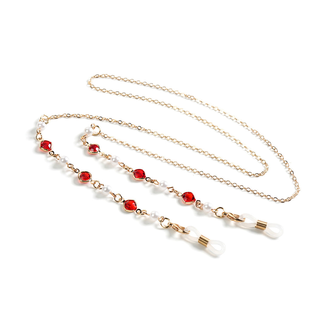 Elegante Edelstein Sonnenbrillen Kette Karnz
