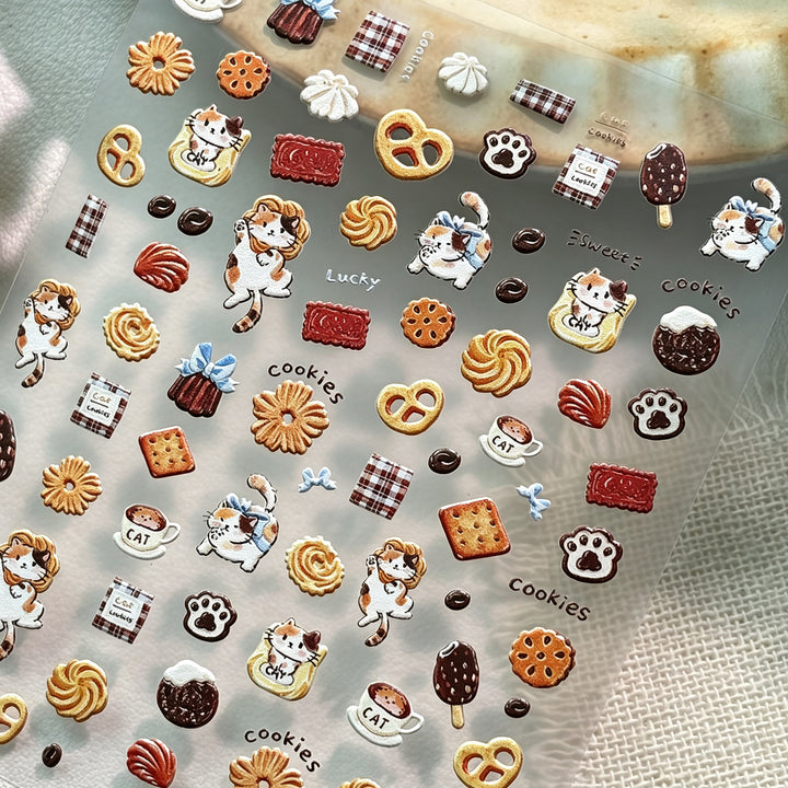 Kreative dessertthemen Nagelkunst Aufkleber