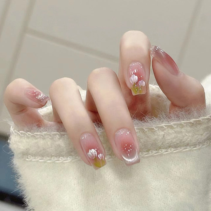 Floral Ombre Druck-Nägel Karnz